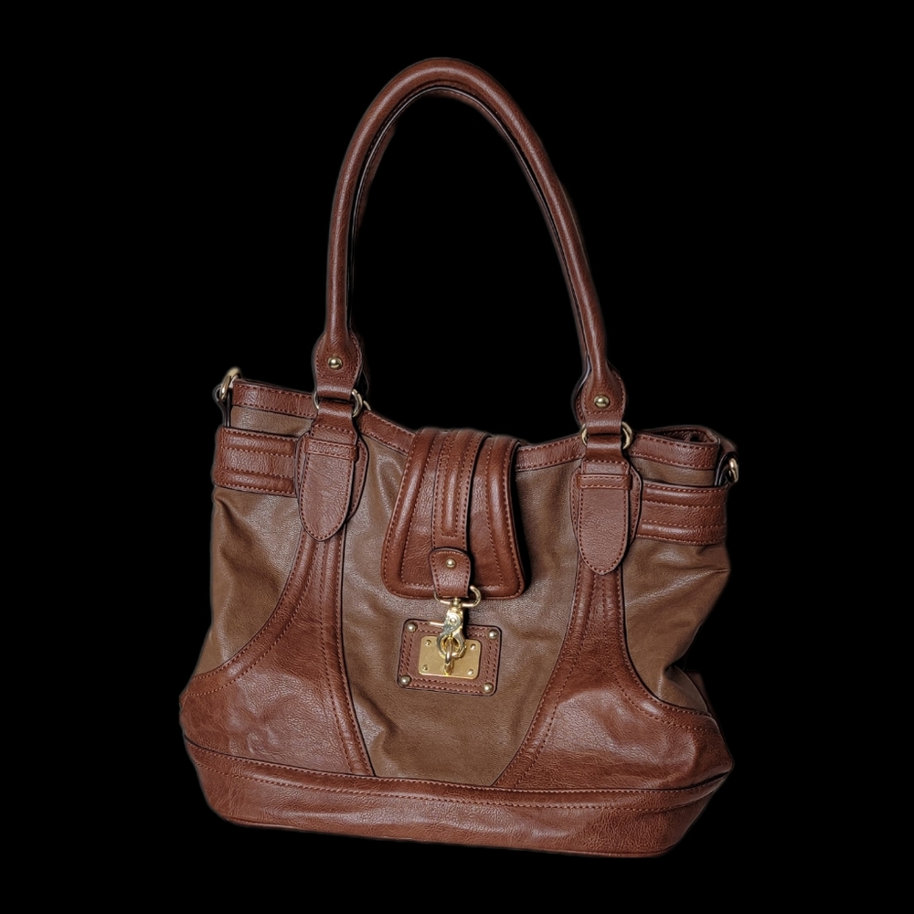 Charming Charlie Vegan Leather Brown Bag